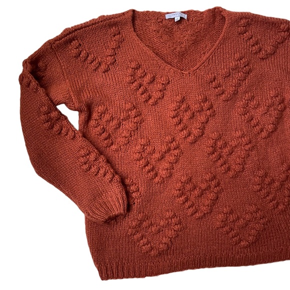 Heart Pom Pom Chunky Knit Sweater Favlux L - Picture 2 of 6